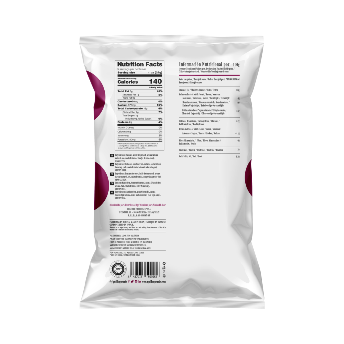 Potato Chips Balsamic Wine 130g/8