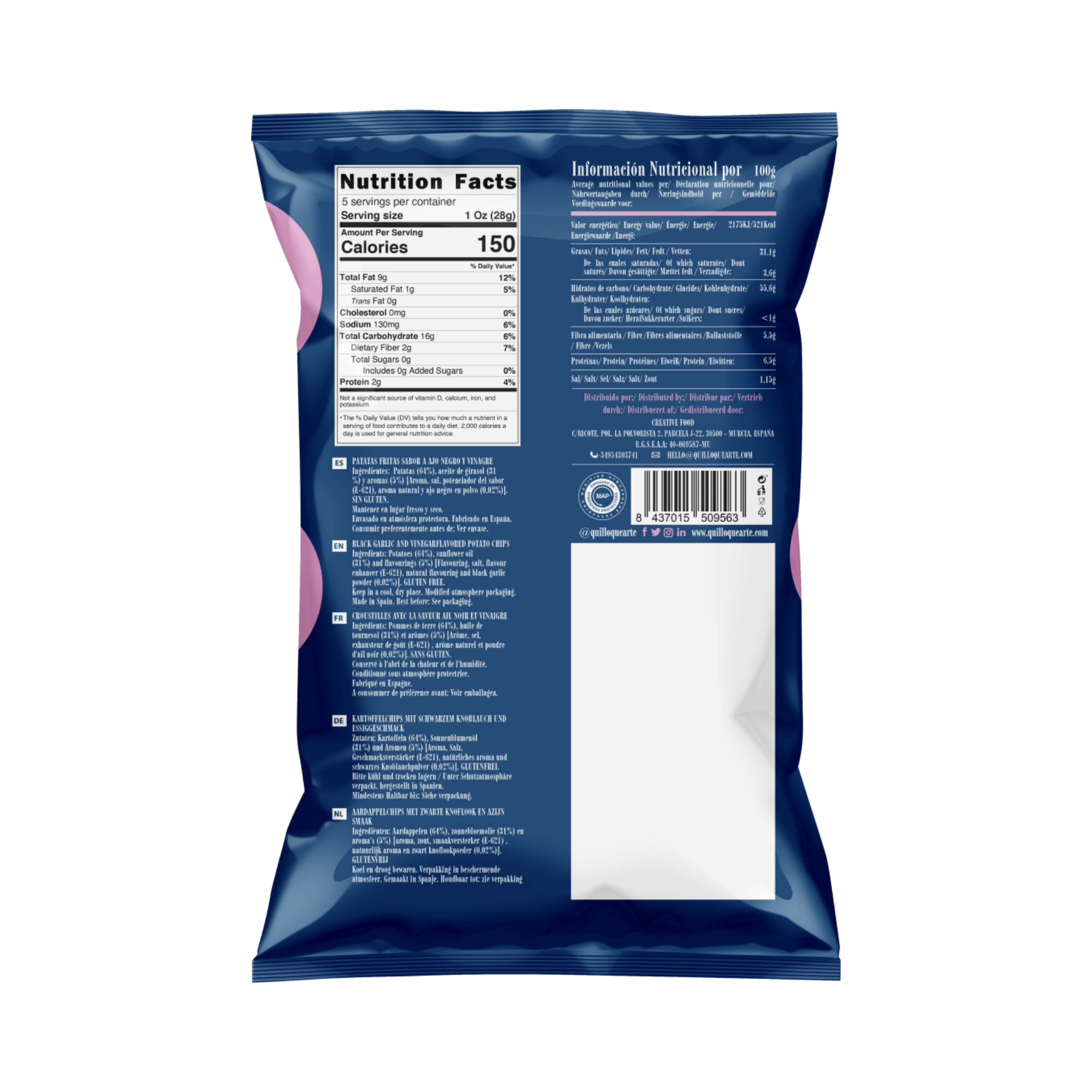Potato Chips Black Garlic & Vinegar 130g/8