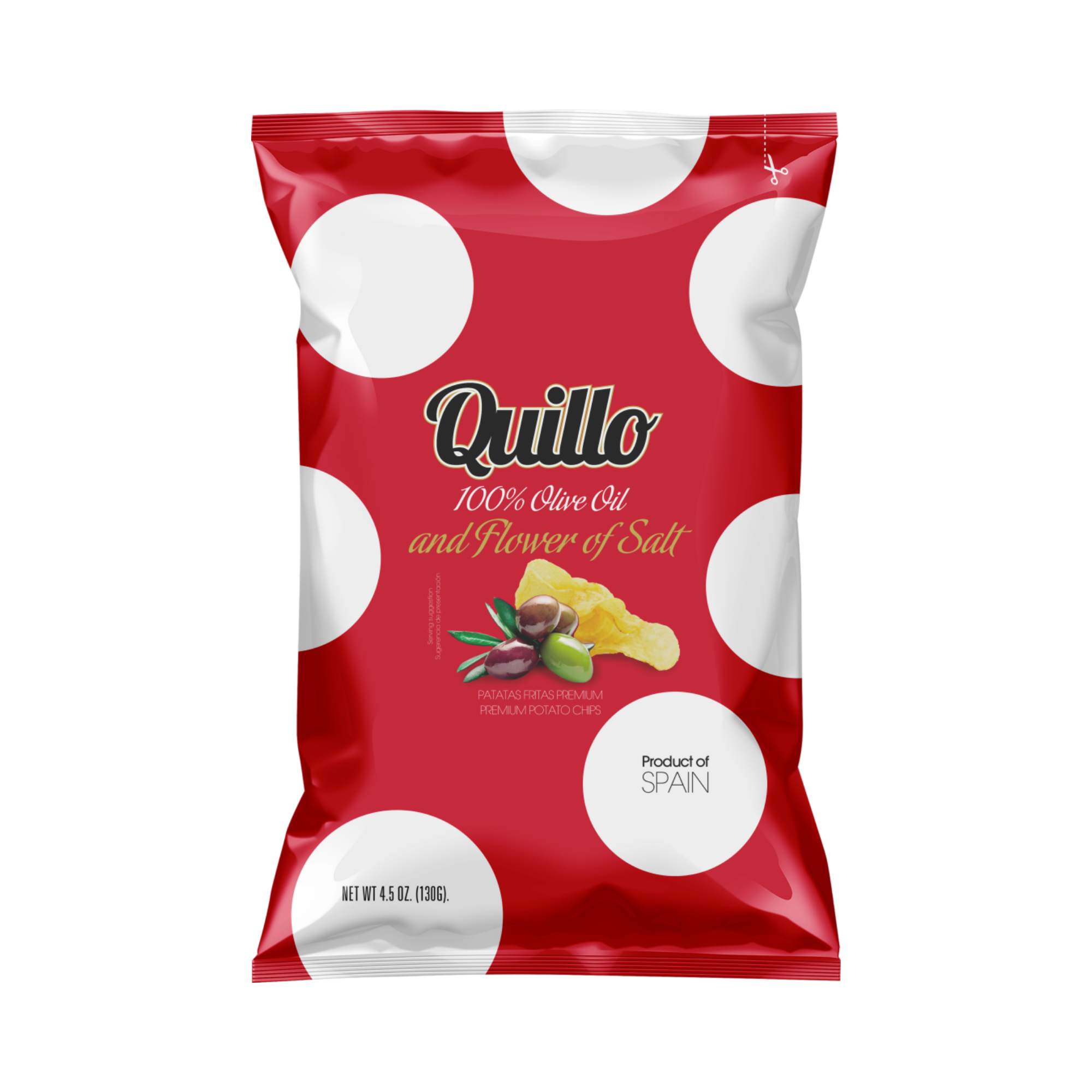 Potato Chips Olive Oil Sea Salt 130g/8