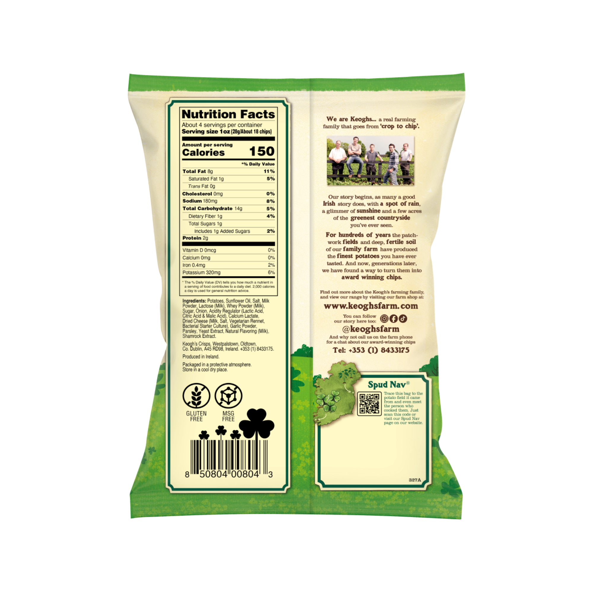 Potato Chips Shamrock & Sour Cream 125g/12