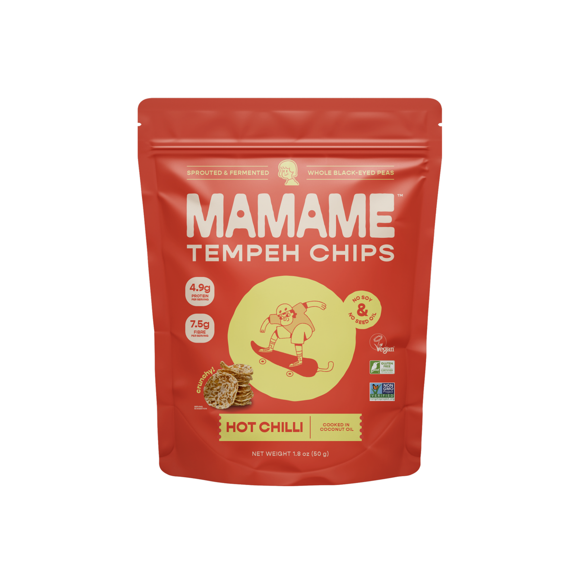 Tempeh Chips Hot Chilli 50g /12