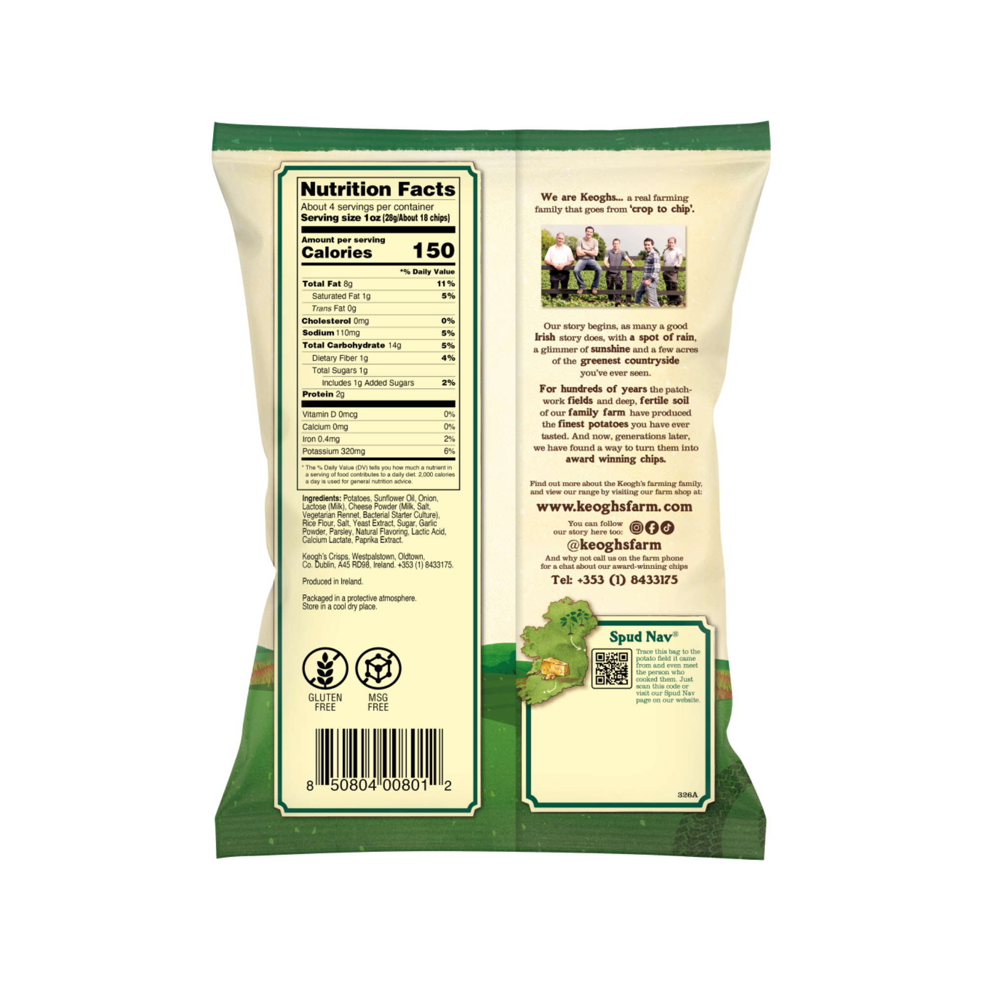Potato Chips Cheesy Onion 125g/12