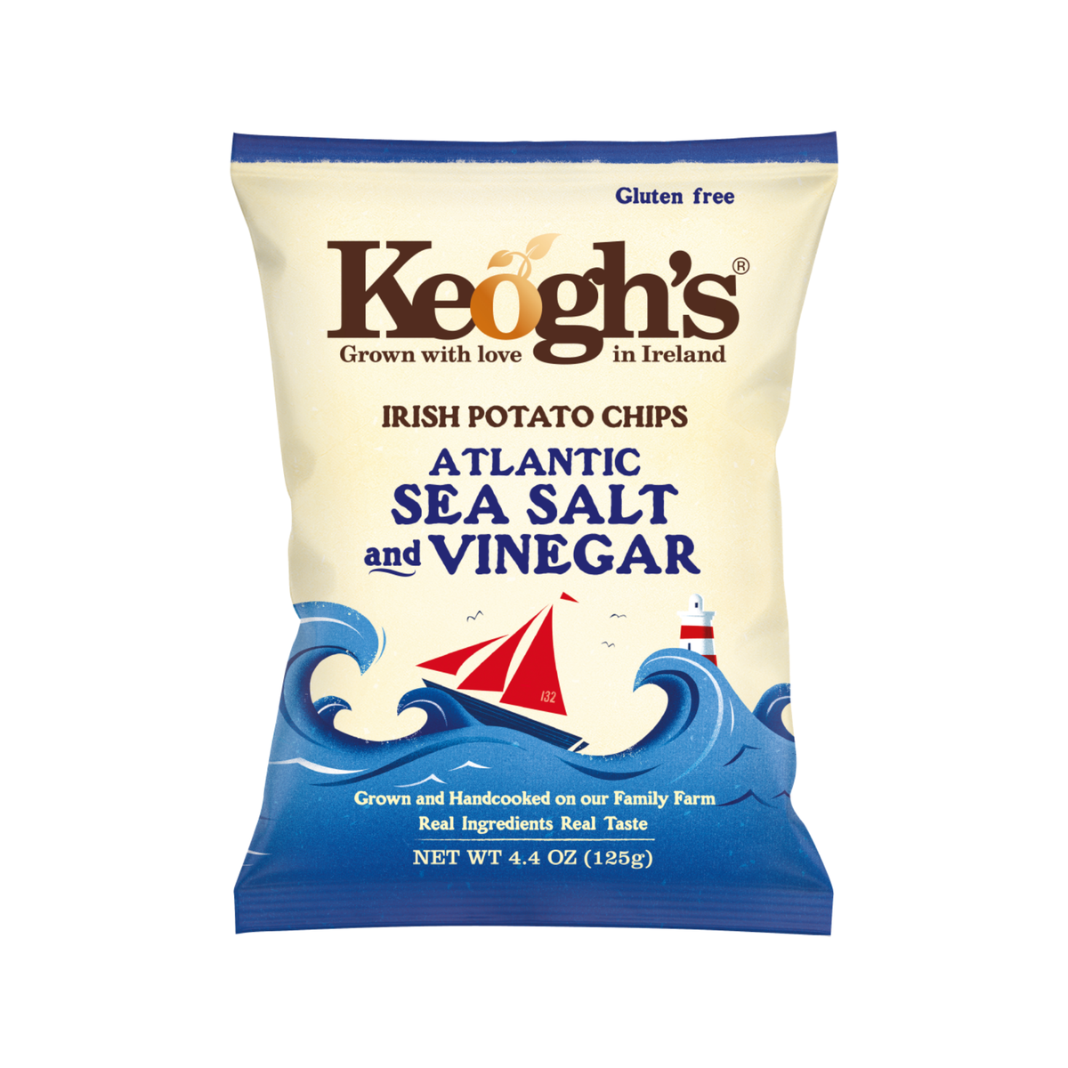 Potato Chips Vinegar & Sea Salt 125g/12
