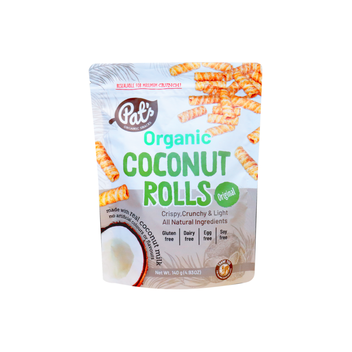 Coconut Rolls Original 140g/12