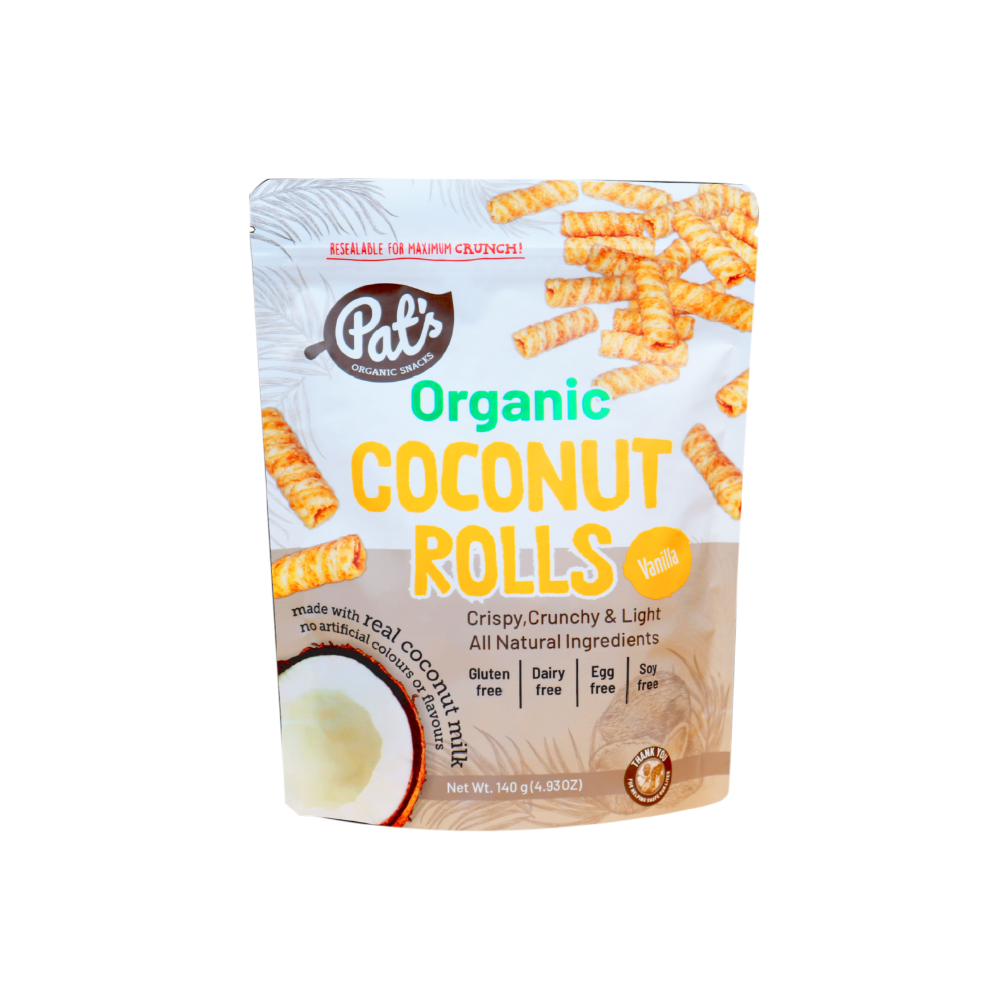 Coconut Rolls Vanilla 140g/12