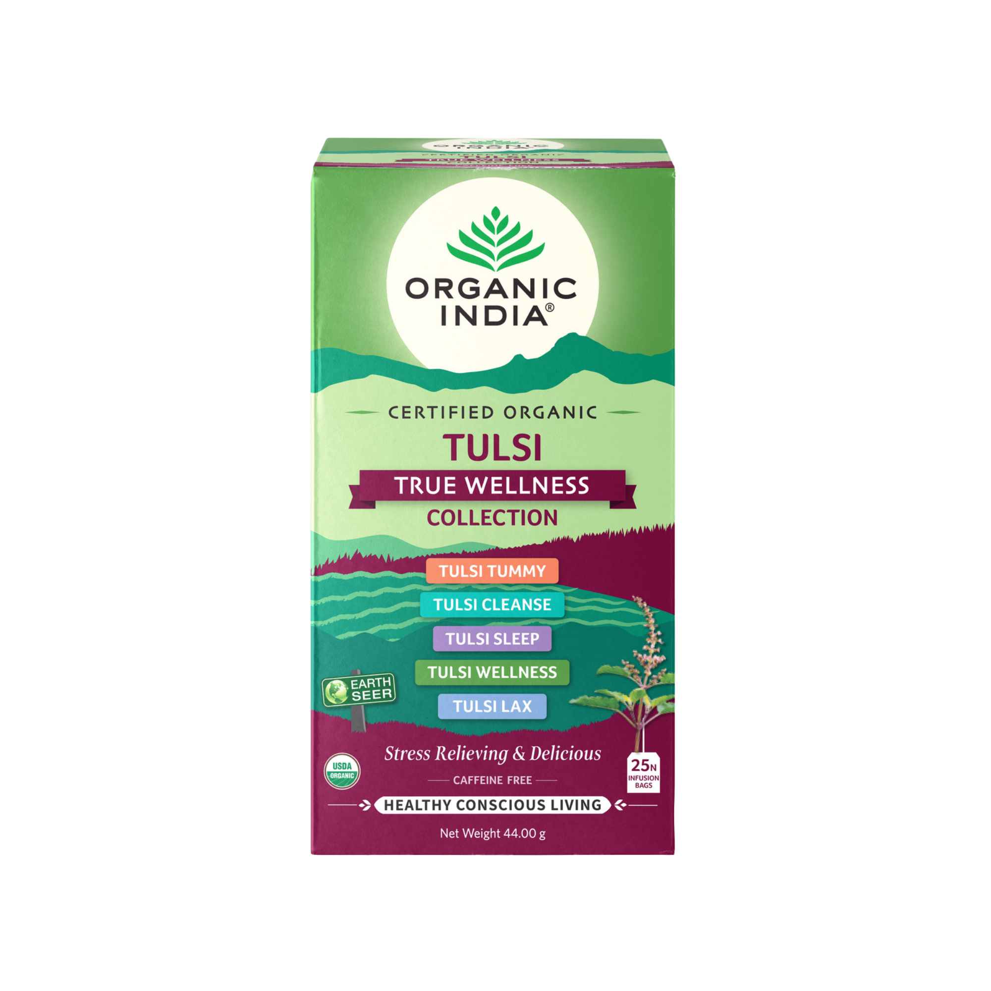 Tea Tulsi True Wellness Collection 25 teabags/5