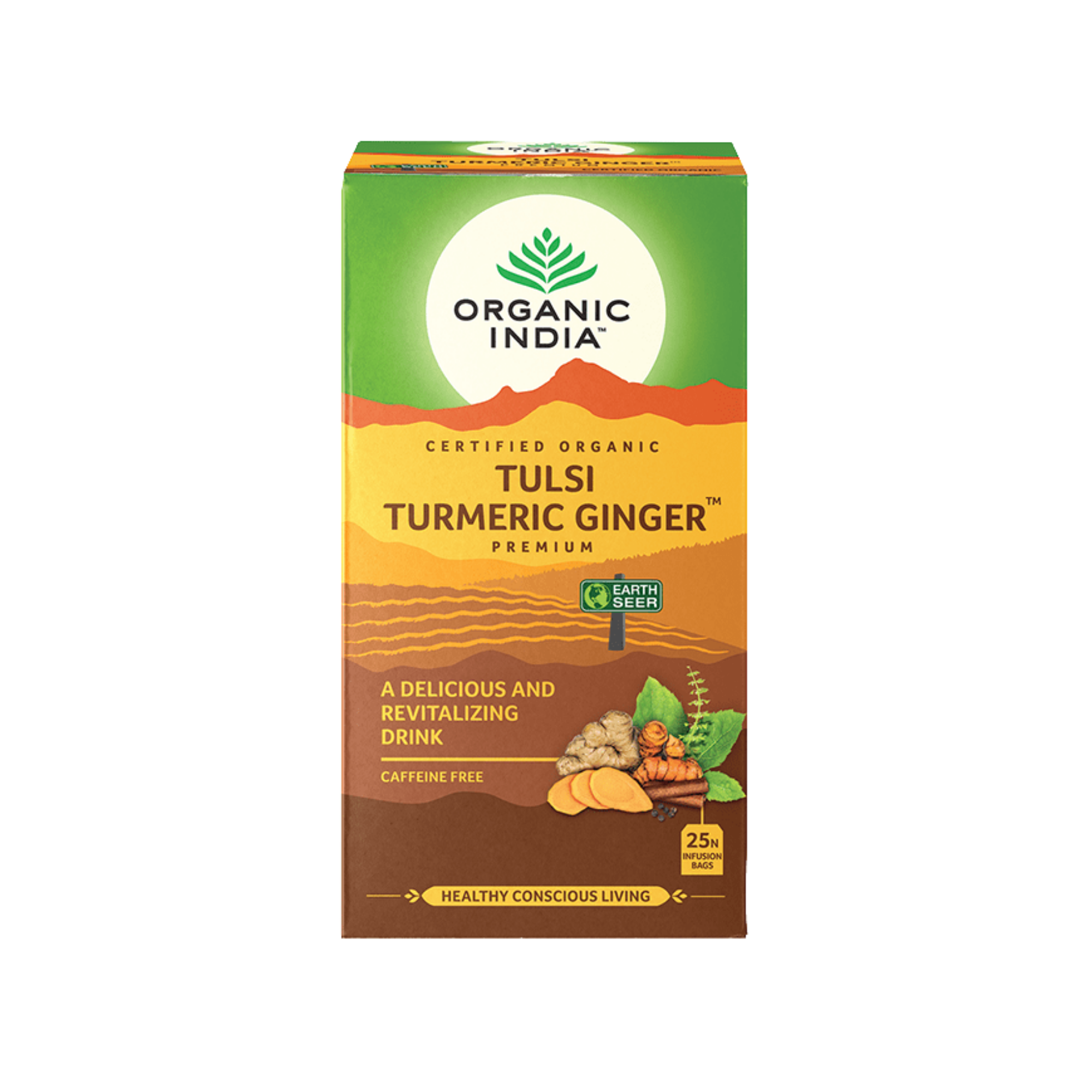 Tea Tulsi Turmeric Ginger 25 teabags/5