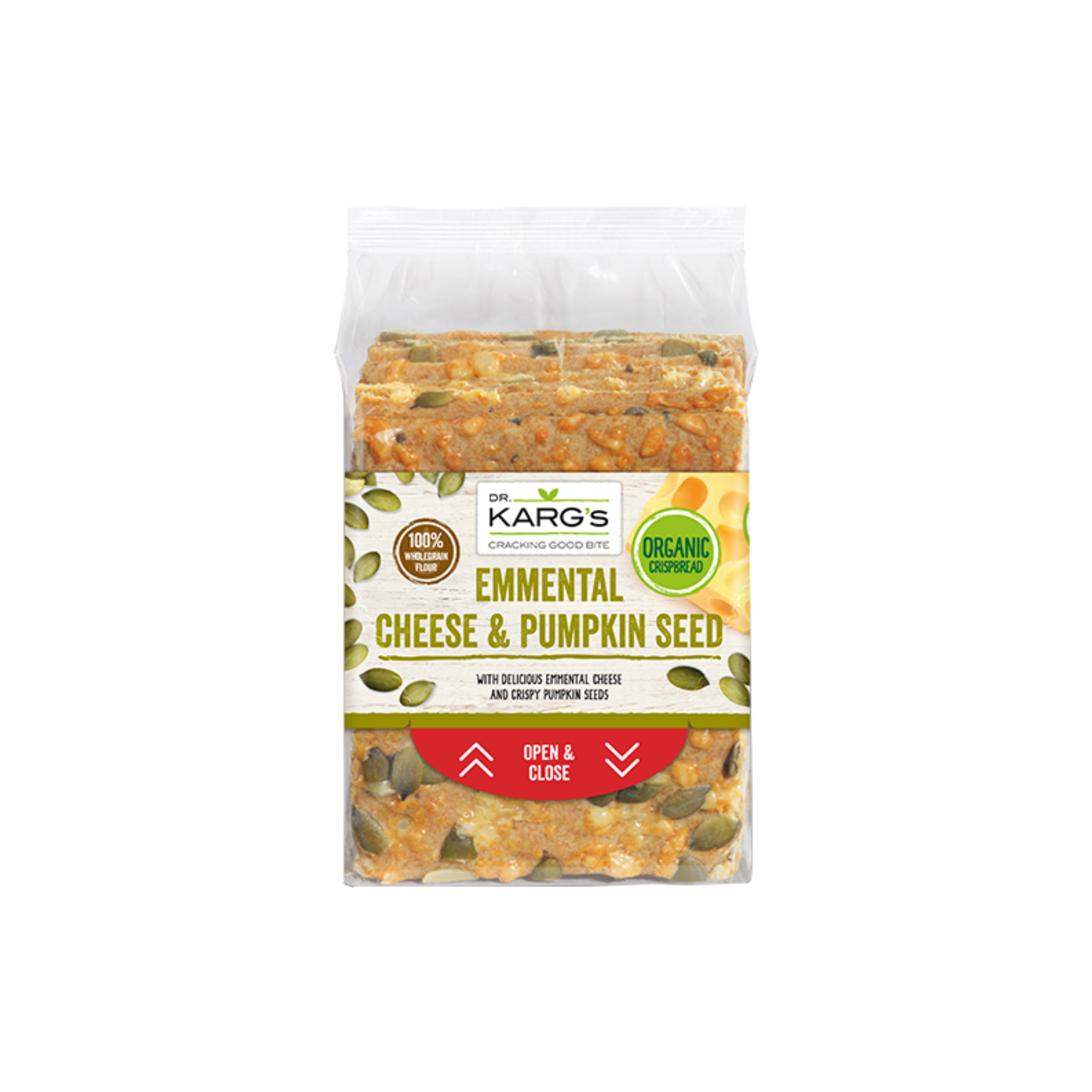 Crispbread Emmental Cheese & Pumpkin Seeds 200g/12