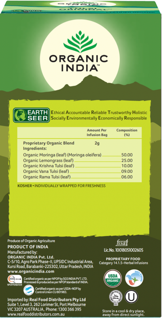 Tulsi Moringa 25xTeabags 50g /5 image 1