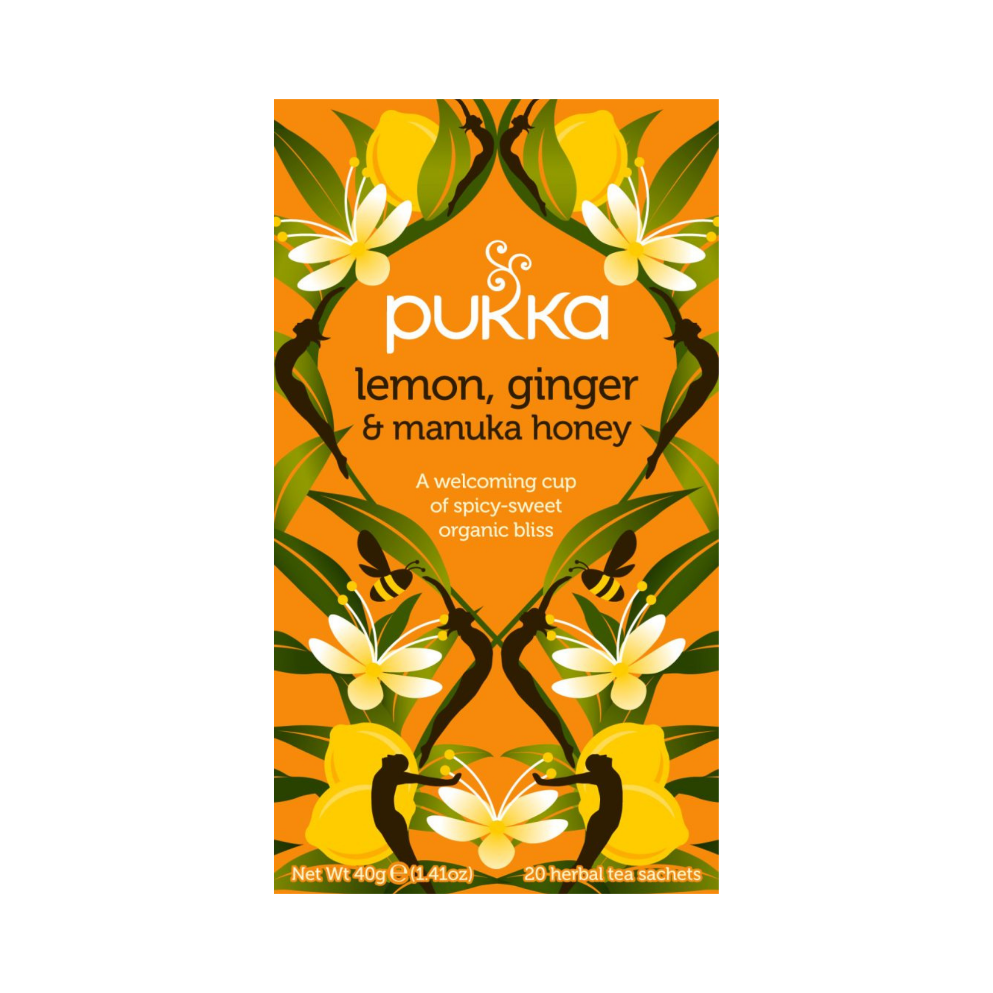 Tea Lemon, Ginger & Manuka Honey 20 tea bags/4