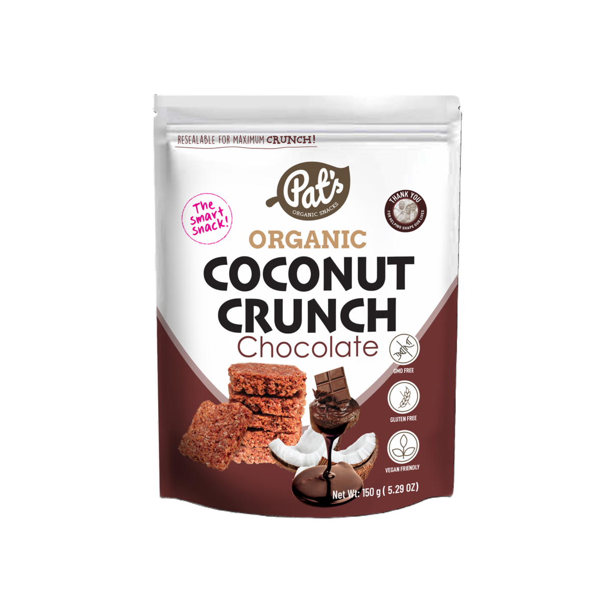 Coconut Crunch Chocolate 150g/12