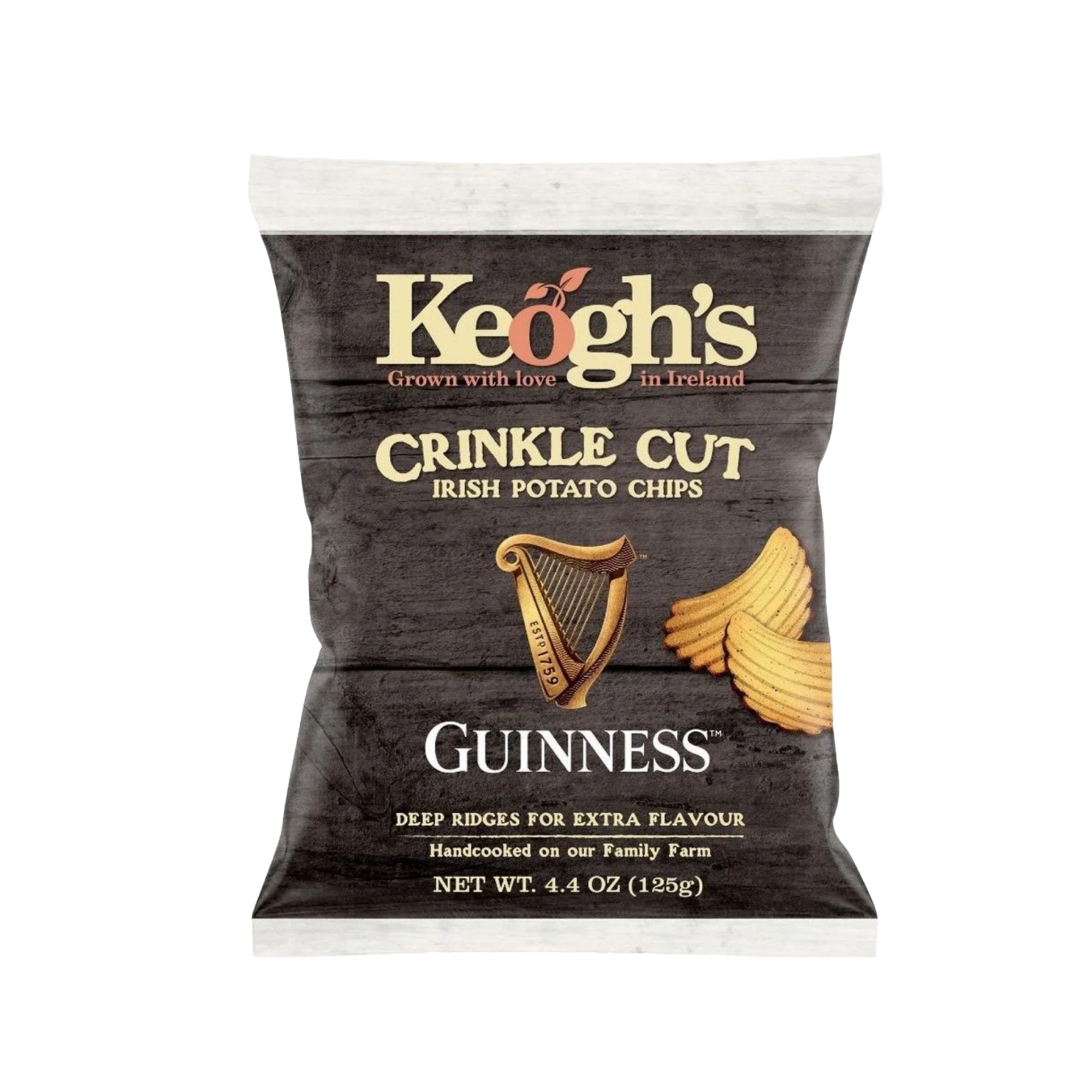 Potato Chips Crinkle Cut Guinness 125g/12