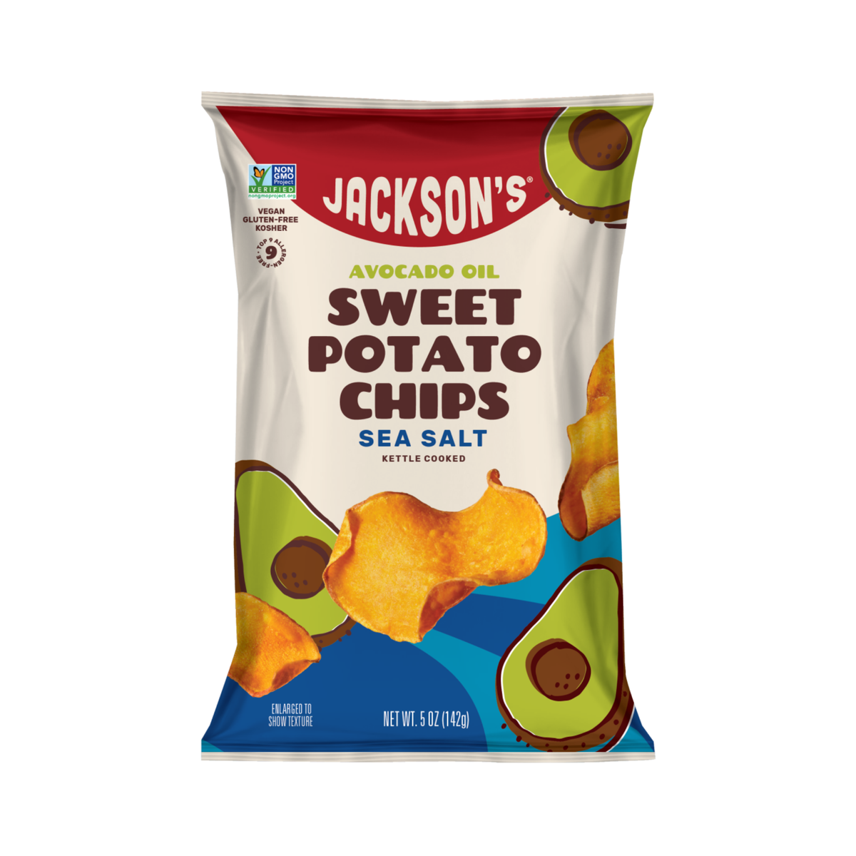Sweet Potato Chips Avocado Oil Sea Salt 142g/12