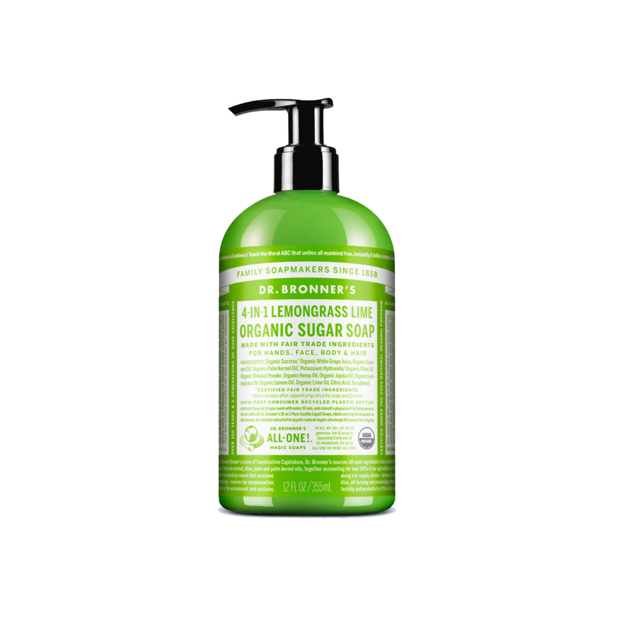 Pump Soap Lemongrass Lime 355ml/12