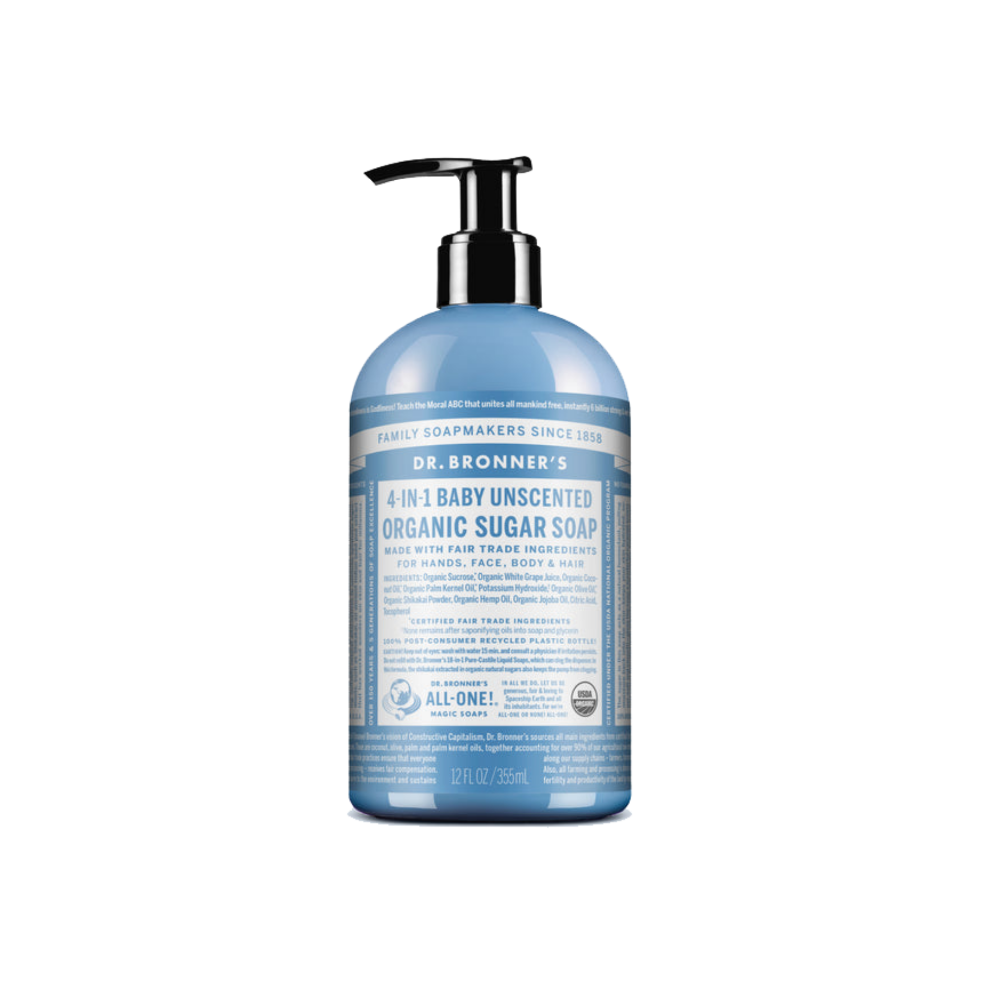 Pump Soap Baby Unscented 355ml/12