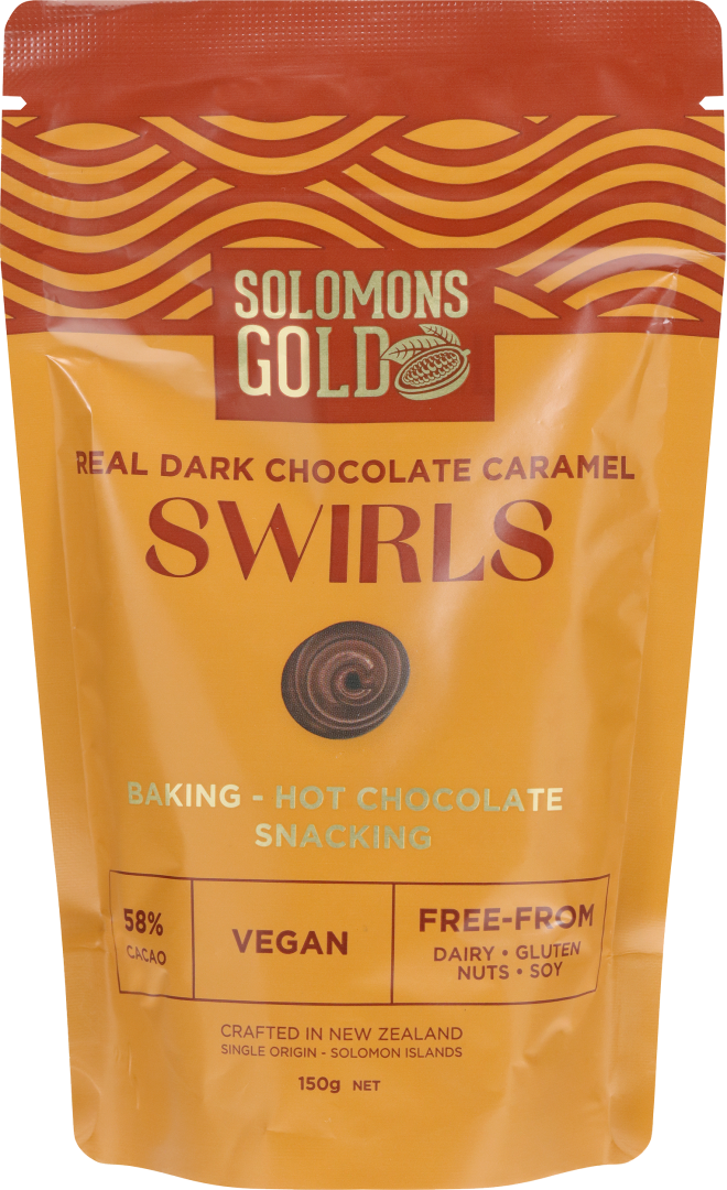 Dark Chocolate Caramel Swirls 58% 150g /8 image 0