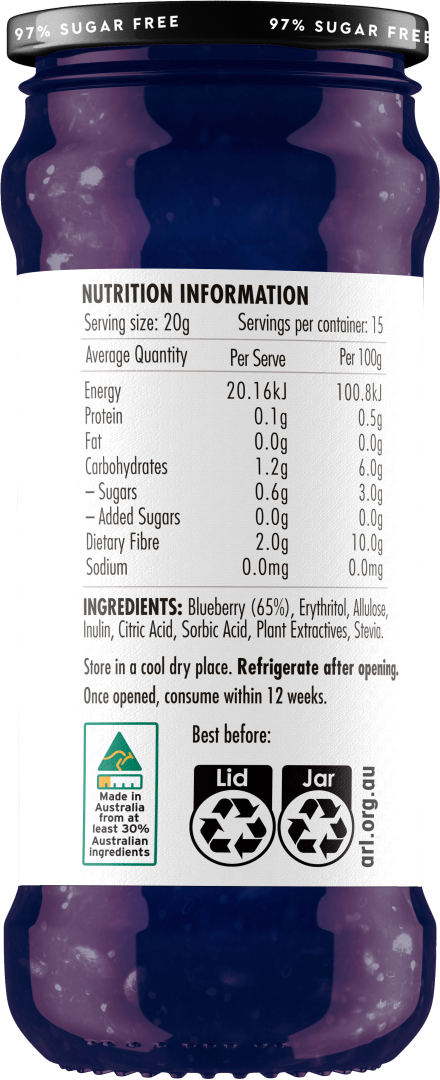 Blueberry Fruit Spread 300g /8 image 1