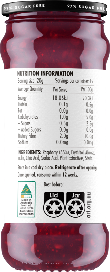 Raspberry Fruit Spread 300g /8 image 1