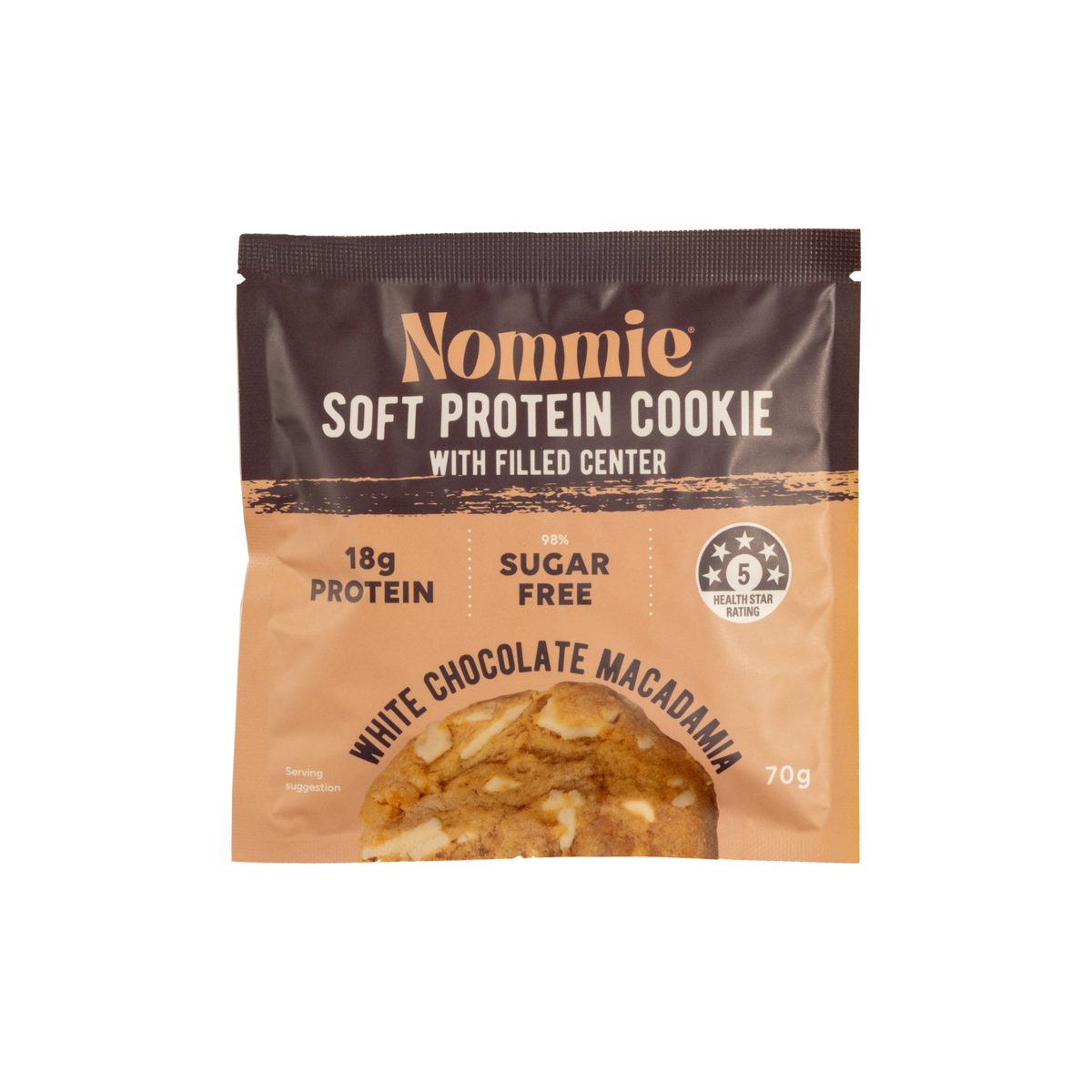 Protein Cookie White Choc Macadamia 75g/10