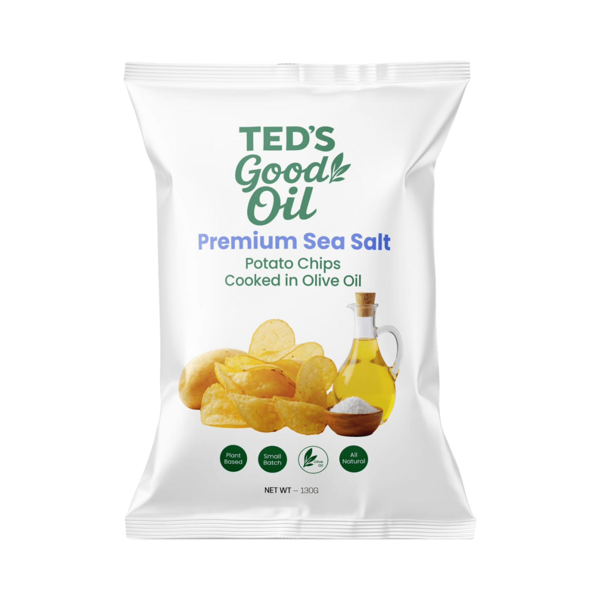 Potato Chips Olive Oil Sea Salt 130g/10