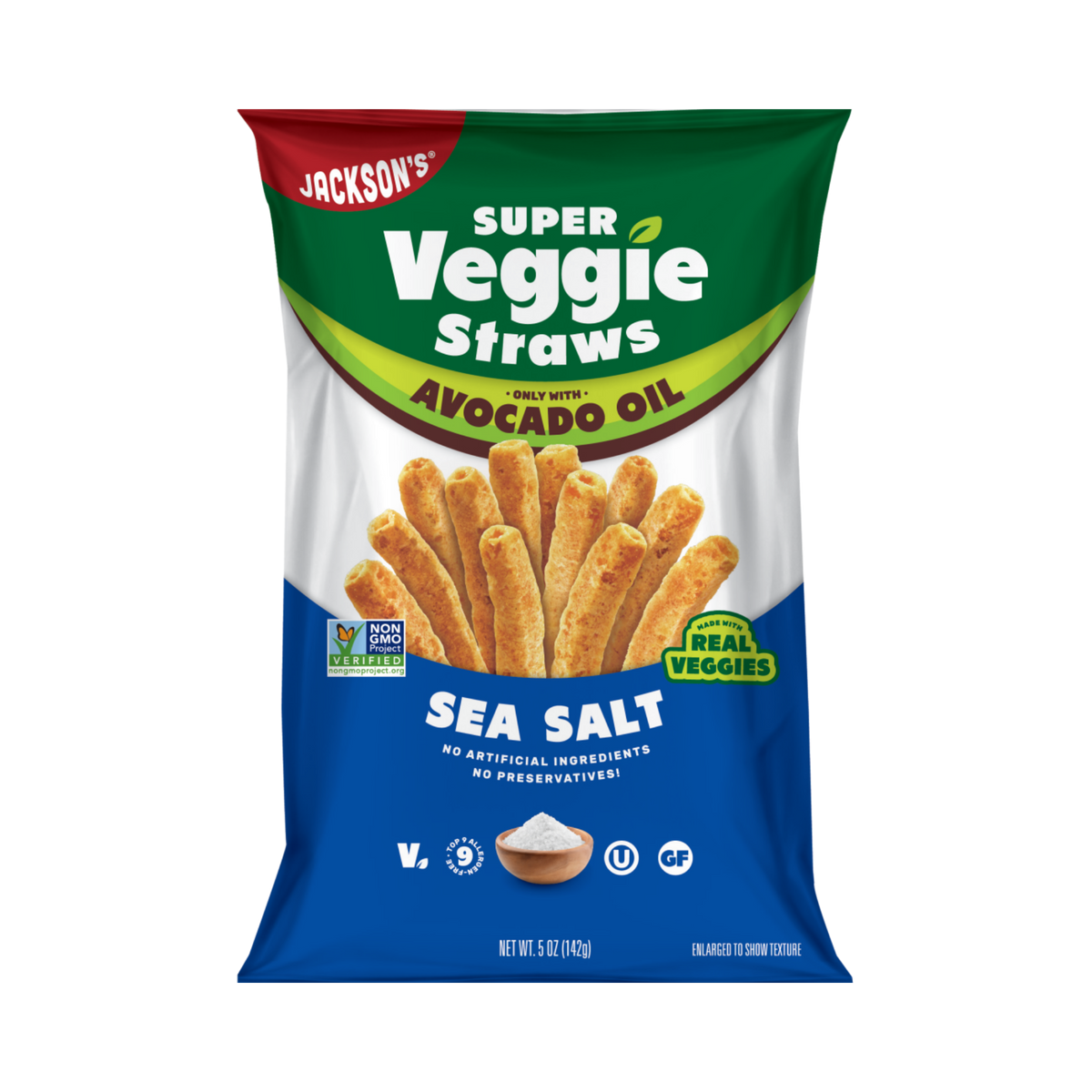 Veggie Straws Avo Oil Sea Salt 142g/12