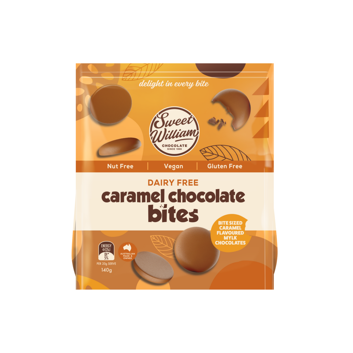 Bites Chocolate Caramel 140g/12