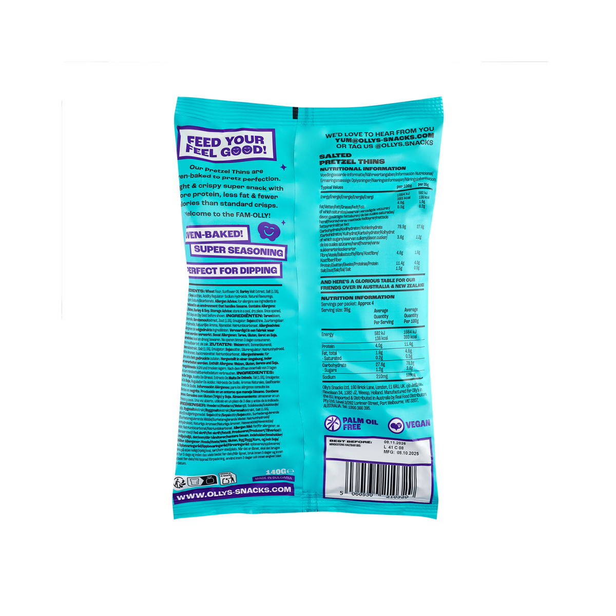 Pretzel Thins Salted Original 140g/7