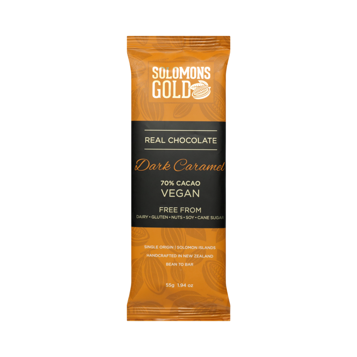 Chocolate Bar Classic Dark Caramel 70% 55g/12