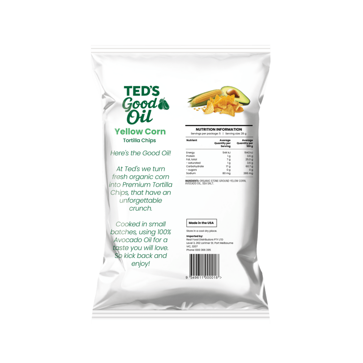Tortilla Chips Yellow Corn 142g/12