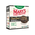 A box of Mary's Gone Crackers Organic Super Seed Seaweed & Black Sesame crackers, shown at a three-quarter angle on a plain white background.