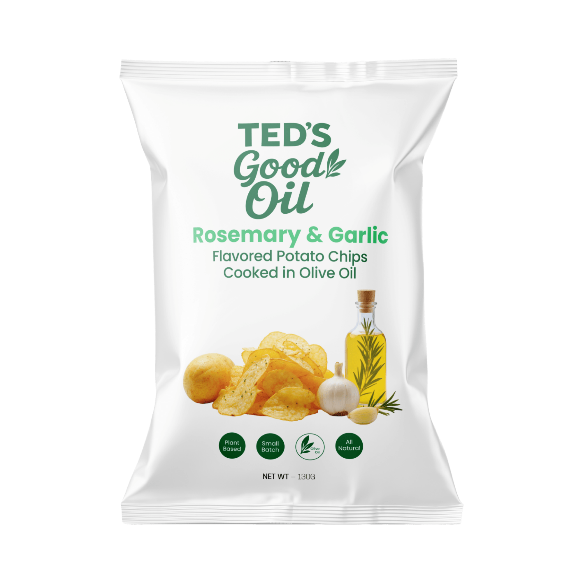 Potato Chips Olive Oil Rosemary Garlic 130g/10