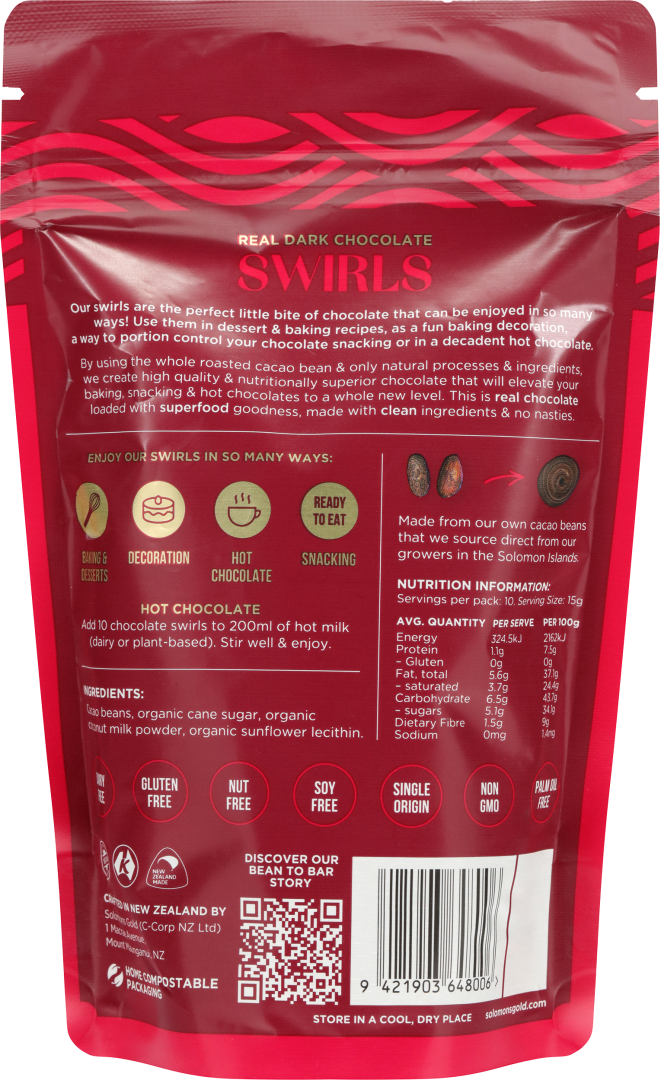 Dark Chocolate Swirls 58% 150g /8 image 1