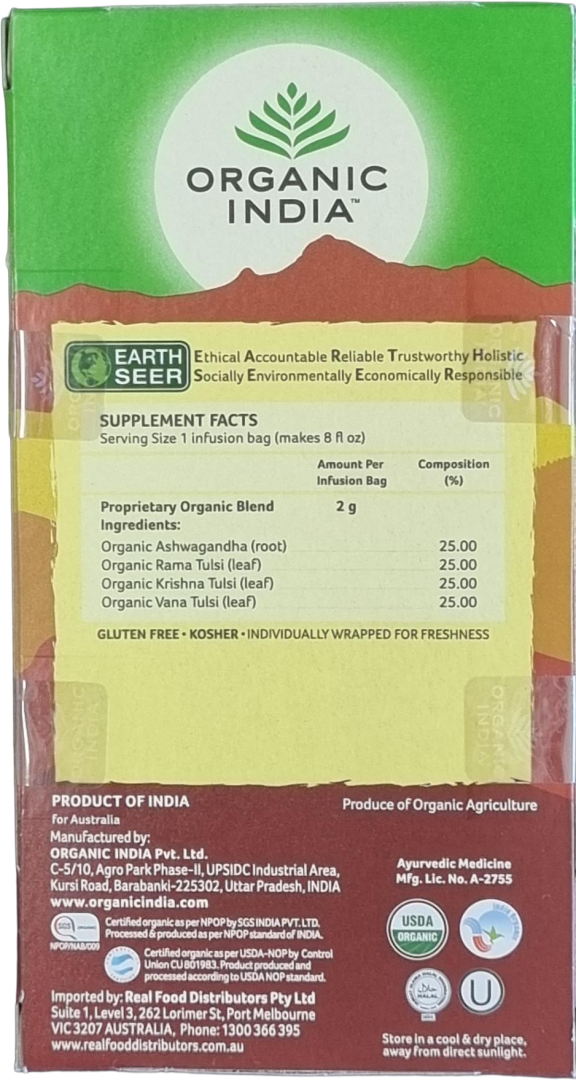 Tulsi Ashwagandha 25xTeabags 50g /5 image 1