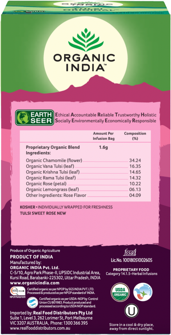 Tulsi Sweet Rose 25xTeabags 40g /5 image 1