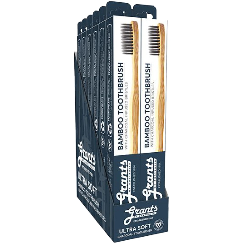 Adult Ultra Soft Charcoal Toothbrush 1 brush /12