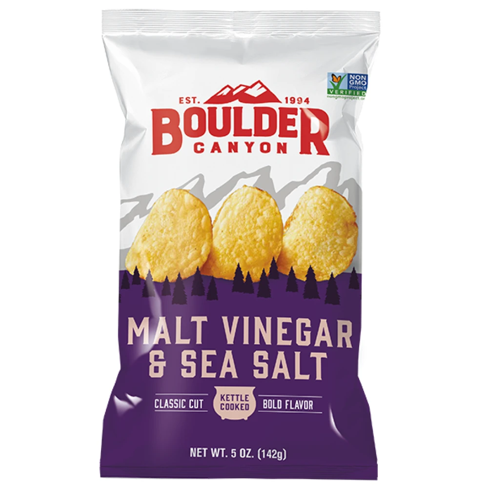 Malt Vinegar Sea Salt Potato Chips 142g /12