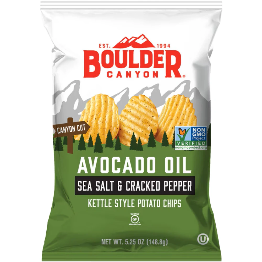 Avocado Oil Salt and Pepper Potato Chips 149g /12