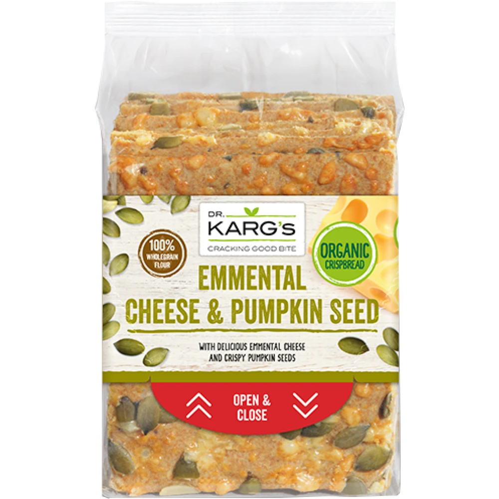 Cheese and Pumpkin Seeds Organic Crispbread 200g /12