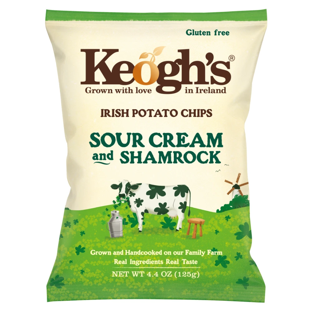Sour Cream Shamrock Potato Chips 125g /12