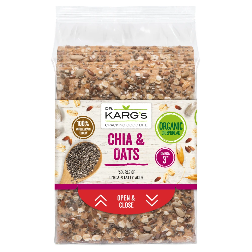 Chia and Oats Organic Crispbread  200g /12