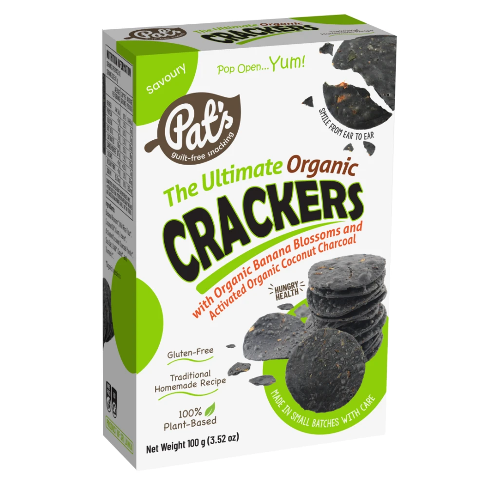Ultimate Charcoal Organic Crackers 100g /12