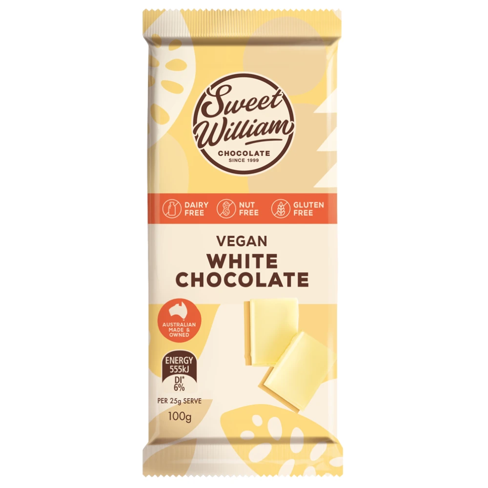 100g White Choc 12 Blocks