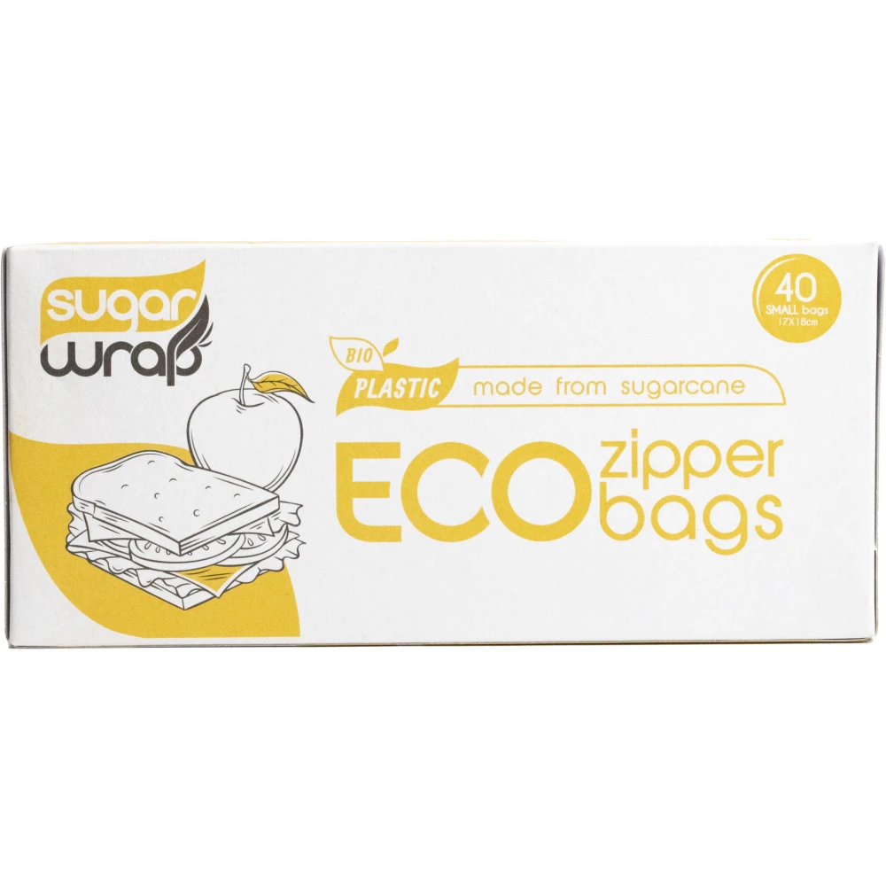 Small Eco Zipper Bags 40 bags /12