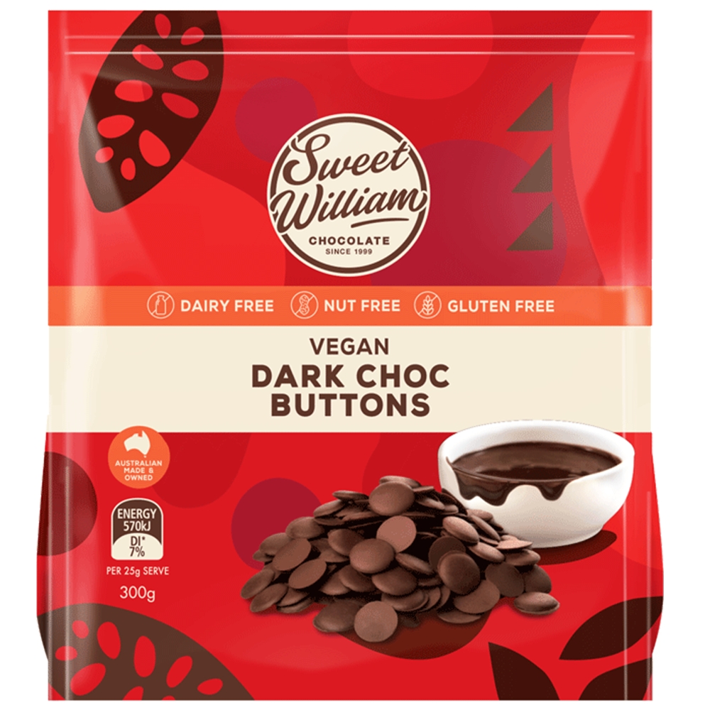 300g DarkChoc BakingButton 5Pk