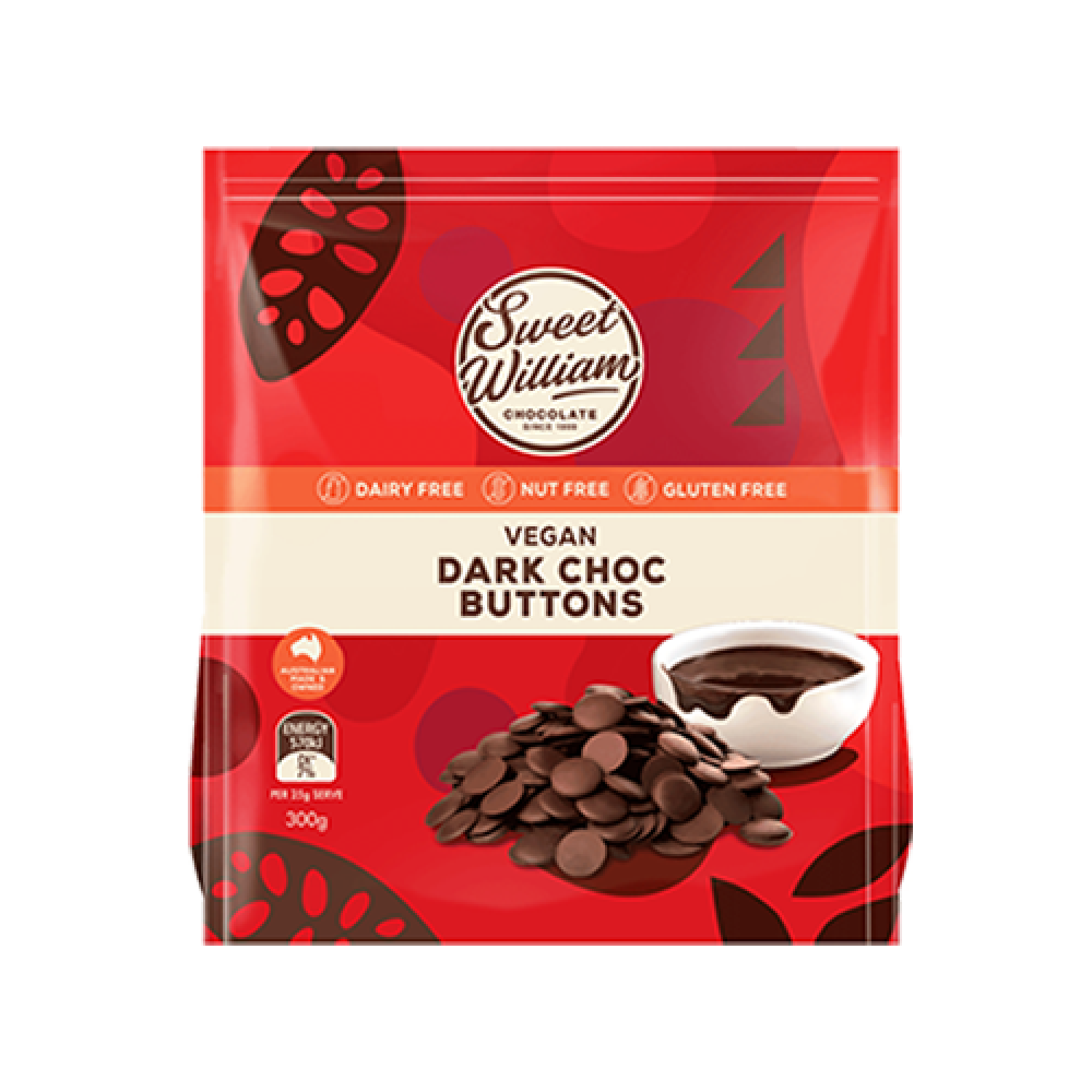 300g DarkChoc BakingButton 5Pk