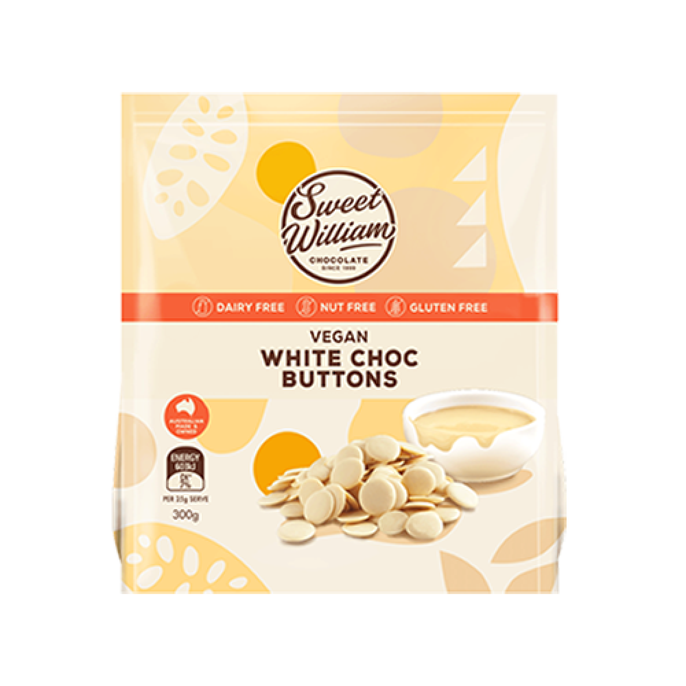 300g WhiteChoc BakingButtn 5Pk