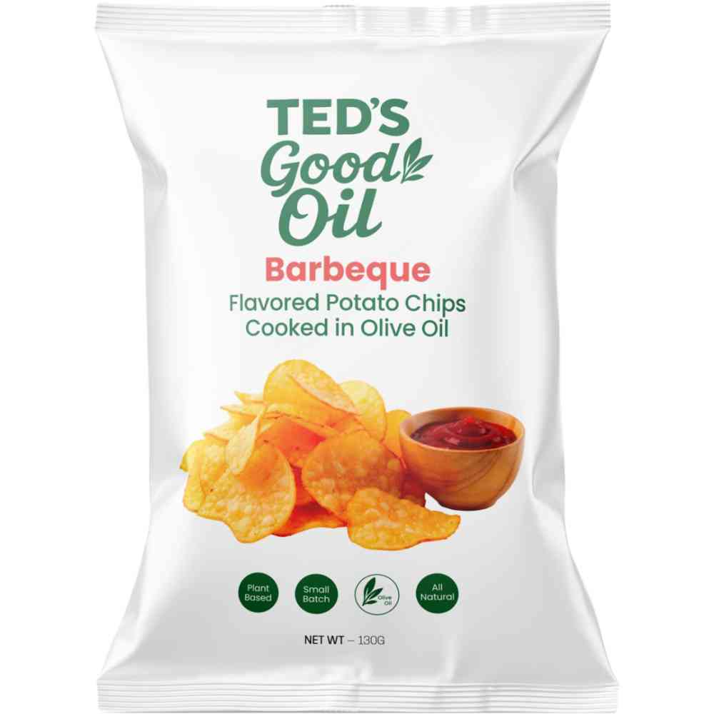 Ted's Olive Oil Potato Chips BBQ 130g/10
