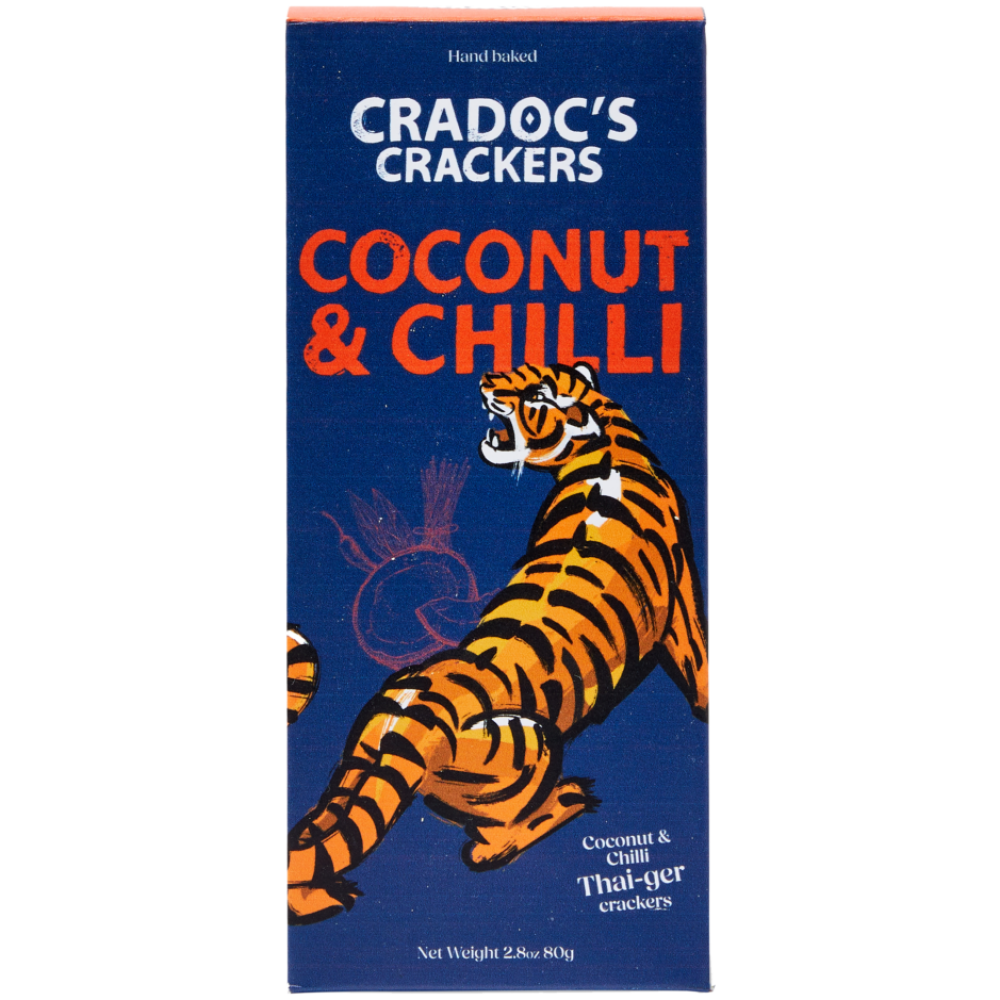 Cradoc's Crackers Lemongrass, Coconut & Chilli 80g/6