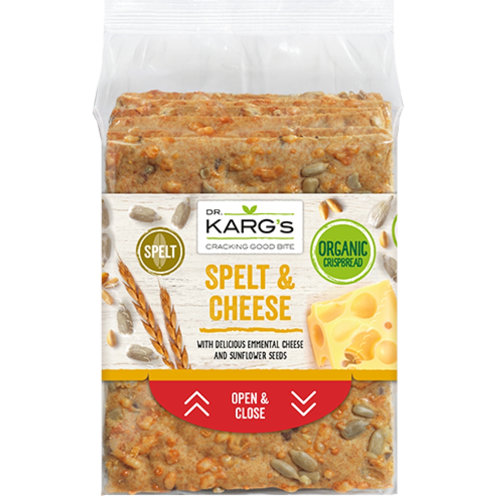 Spelt and Cheese Organic Crispbread 200g /12