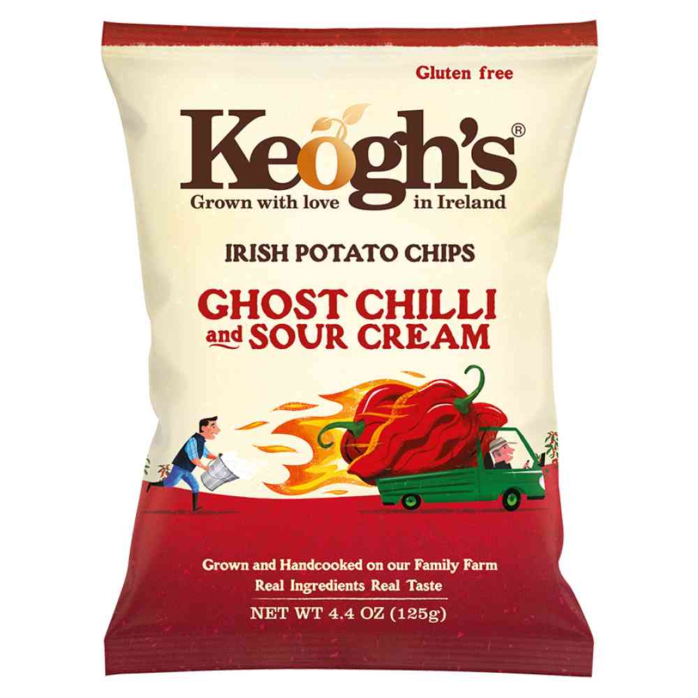 Ghost Chilli Sour Cream Potato Chips 125g/12